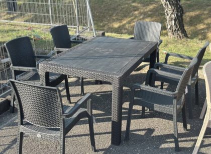 Rattan hatású Étkező